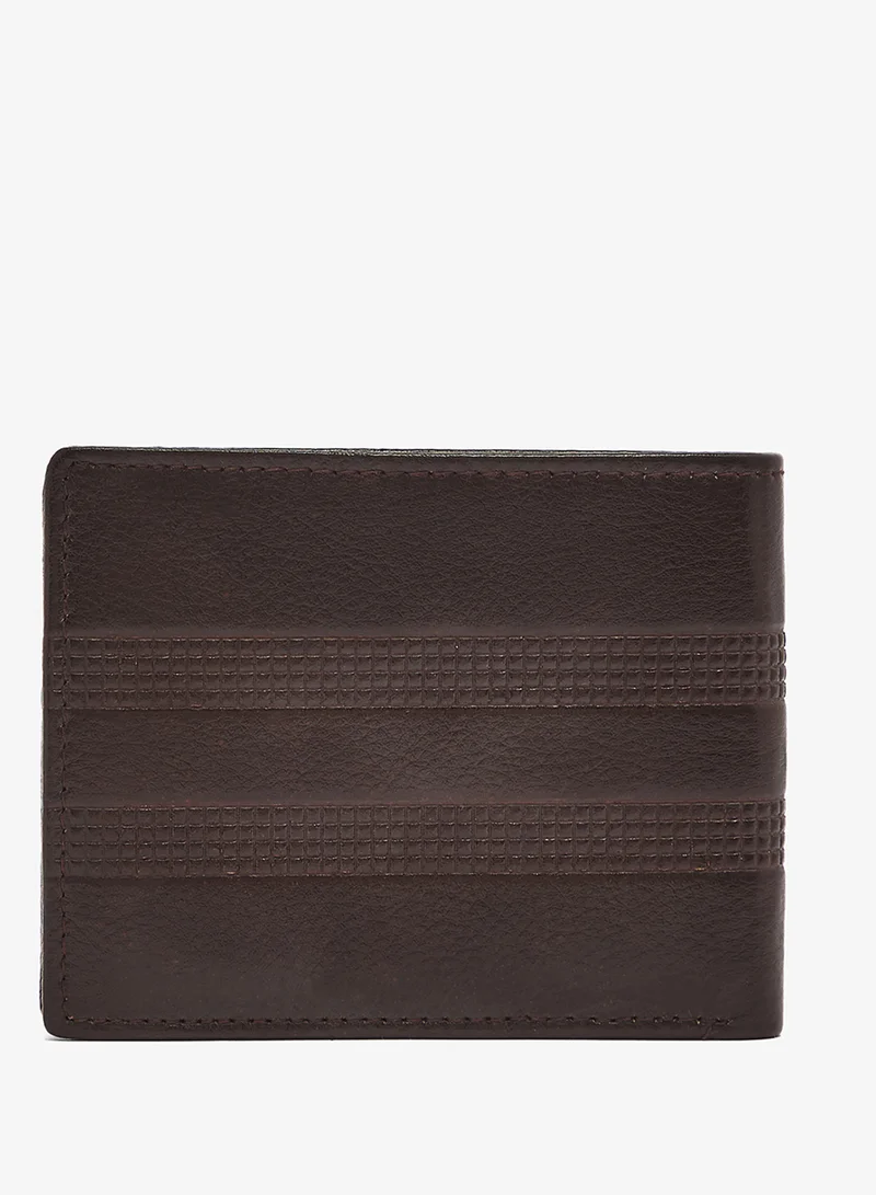 Robert Wood Genuine Leather Textured Bi-Fold Wallet